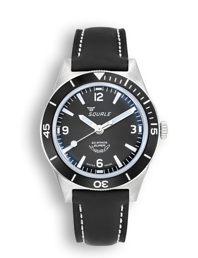 SQUALE SUPER-SQUALE ARABIC NUMERALS BLACK LEATHER SUPERMBKBK.RLBK